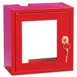 Boîte secours en métal avec Découpe tuyauterie L180 x H180 x P100 mm