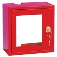 Boîte secours en métal avec Découpe tuyauterie L180 x H180 x P100 mm