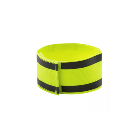 Brassard de sécurité élastique jaune réfléchissant haute visibilité
