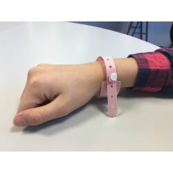 Bracelet Enfant - Identification avec plage d'écriture  - Rose