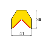 Butoir de protection d'angle flexible – Mousse recyclable 1 m – DIN 4102 B2