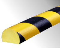 Butoir - Demi-cercle flexible jaune/noir - 1m - Polyuréthane