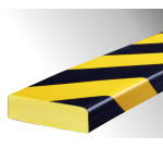 Butoir protection murale flexible jaune/noir – Longueur 1 m