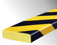 Butoir protection murale flexible jaune/noir – Longueur 1 m