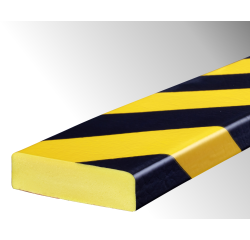 Butoir protection murale flexible jaune/noir – Longueur 1 m