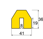 Butoir en U Flexible - Longueur 1m - Mousse polyuréthane