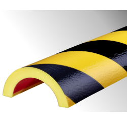 Butoir de protection – Mousse PU jaune/noir – Ultra souple 1 m