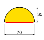 Butoir de protection ultra souple - Mousse - 1 m - DIN 4102 B2