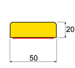 Butoir de protection plat adhésif – Profil D - Mousse polyuréthane