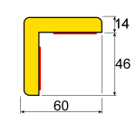 Butoir d'angle de protection 1 m - Mousse Polyuréthane - Adhésive