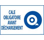 Cale de roue - Avec panneau obligatoire - Caoutchouc renforcé
