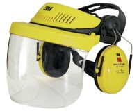 Casque anti-bruit - Visière polycarbonate transparente 27 dB