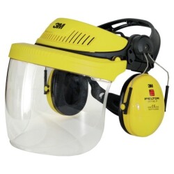 Casque anti bruit - Visière transparente polycarbonate 27 dB