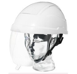Casque de protection électricien avec écran facial intégré - Blanc