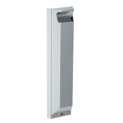 Cendrier mural - Kari - Acier poudré anticorrosion- 120x50x550 mm  - Gris métal