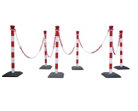 Chaîne de Signalisation à Maillons pour poteaux - 2 m - PVC  - Jaune/Noir