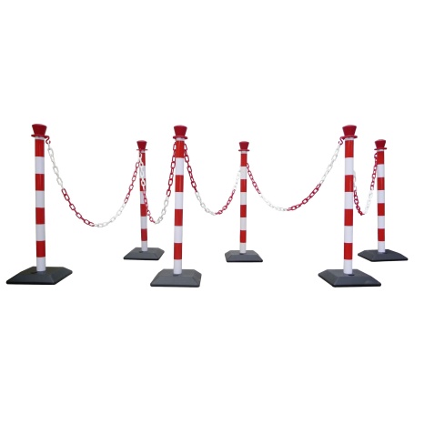 Chaîne de Signalisation à Maillons pour poteaux - 2 m - PVC  - Jaune/Noir
