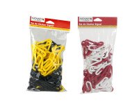 Chaîne de signalisation poteaux - Polyéthylène haute densité - 5m  - Rouge/Blanc