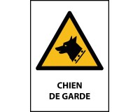Signalétique W013 – Panneau danger chien de garde – ISO 7010