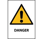 Panneau de danger universel – W001 – Norme ISO EN 7010 sécurité  - PVC à visser - A3