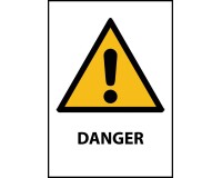 Panneau de danger universel – W001 – Norme ISO EN 7010 sécurité  - PVC à visser - A3