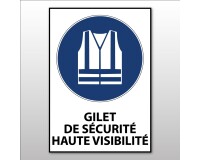 Panneau EPI - Gilet sécurité obligatoire - M015 - ISO 7001