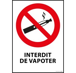 Panneau d'interdiction - Interdit de vapoter - ISO 7010