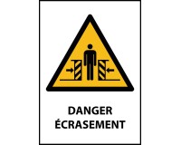 Panneau sécurité - W019 – Danger d’écrasement – ISO EN 7010