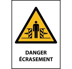 Panneau sécurité - W019 – Danger d’écrasement – ISO EN 7010