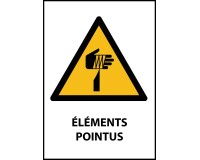Panneau de danger - Eléments pointus - W022 - ISO EN 7010