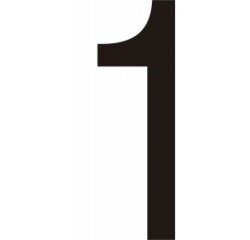 Chiffres adhésifs coloris noir - 0, ...,9, 50 ou 75mm - par 10