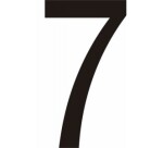 Chiffres adhésifs coloris noir - 0, ...,9, 50 ou 75mm - par 10