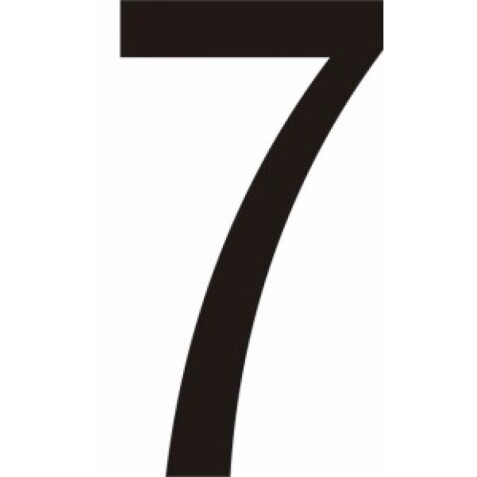 Chiffres adhésifs coloris noir - 0, ...,9, 50 ou 75mm - par 10