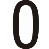 Chiffres adhésifs coloris noir - 0, ...,9, 50 ou 75mm - par 10