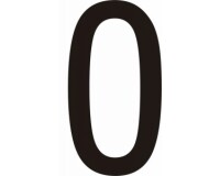Chiffres adhésifs coloris noir - 0, ...,9, 50 ou 75mm - par 10