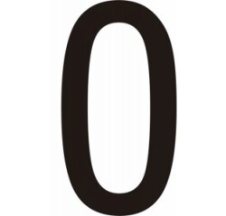 Chiffres adhésifs coloris noir - 0, ...,9, 50 ou 75mm - par 10