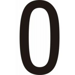 Chiffres adhésifs coloris noir - 0, ...,9, 50 ou 75mm - par 10