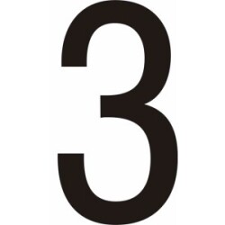 Chiffres adhésifs coloris noir - 0, ...,9, 50 ou 75mm - par 10