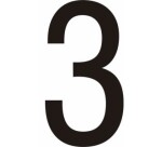 Chiffres adhésifs coloris noir - 0, ...,9, 50 ou 75mm - par 10