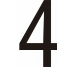 Chiffres adhésifs coloris noir - 0, ...,9, 50 ou 75mm - par 10