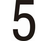 Chiffres adhésifs coloris noir - 0, ...,9, 50 ou 75mm - par 10