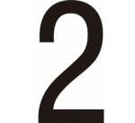 Chiffres adhésifs coloris noir - 0, ...,9, 50 ou 75mm - par 10