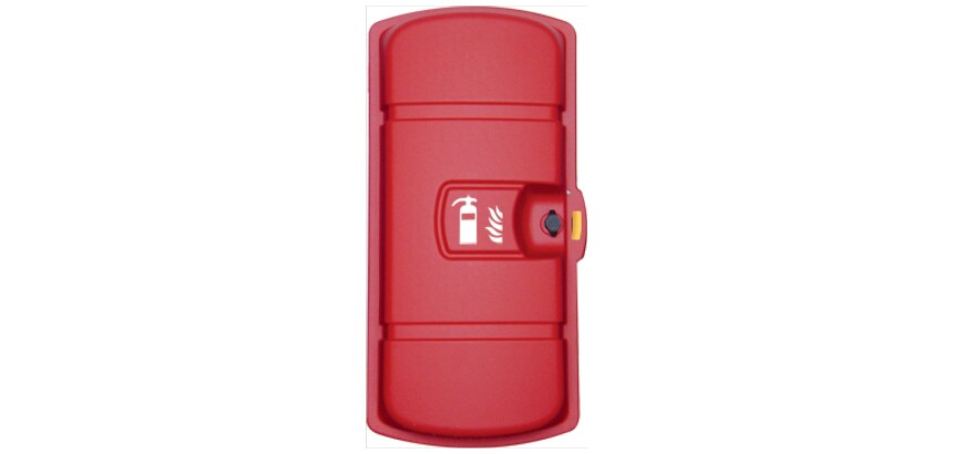 Coffret extincteur 6 kg ou 2 kg CO2 extérieur  - Rouge