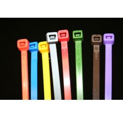 Colliers de serrage - Nylon 3,5 mm de Large - Lot de 100 ex  - 3 - - Rouge