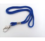 Cordon pour sifflet ou badge avec mousqueton - 90 cm - Bleu