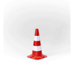 Cône de chantier ECO avec bandes réfléchissantes - Polyéthylène  - 500 mm