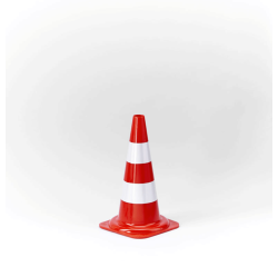Cône de chantier ECO avec bandes réfléchissantes - Polyéthylène  - 300 mm