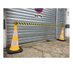 Cône de signalisation Jaune vif à bandes rétro-réfléchissantes  - 1000 mm