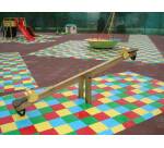 Dalle antidérapante élastomère – Revêtement sol – 250 x 250 x 4 cm  - Gris