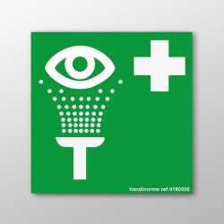 Panneau ISO EN 7010 - Equipement de rinçage des yeux - E011